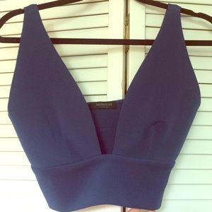 Solemio Blue crop top